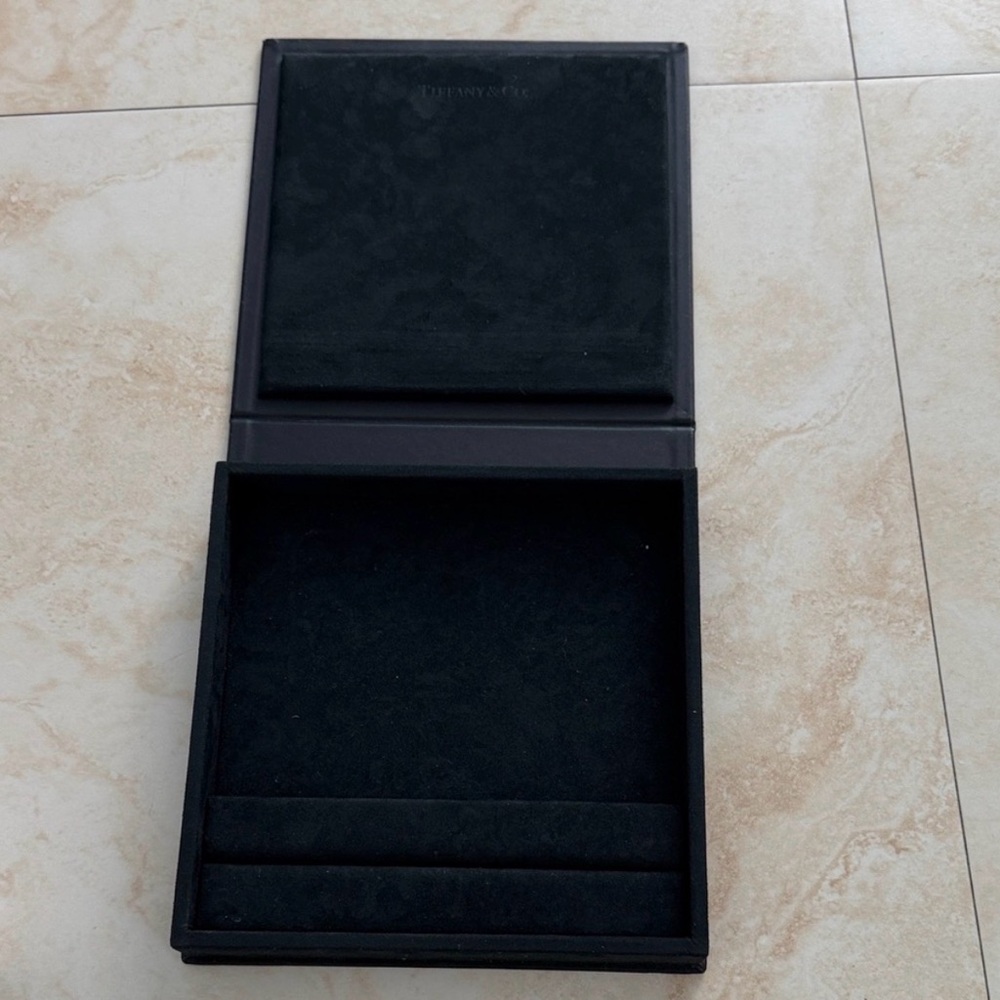 Authentic Tiffany & Co. Black Leather Jewelry Box - Picture 2 of 5